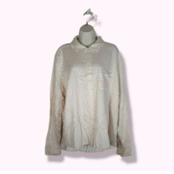 a.n.a. A New Approach Women Mini Daisy Pink Long Sleeve Button-Down Shirt XXL - Picture 1 of 8